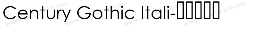 Century Gothic Itali字体转换